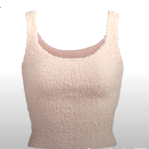 SKIMS Cozy Crop Knit Rose Tank  • NWT - Picture 1 of 1